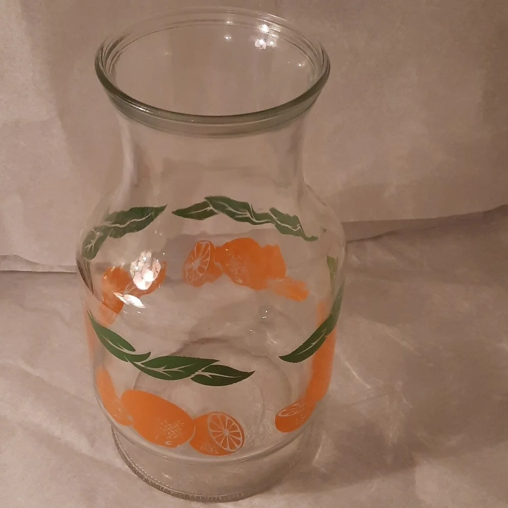 Vintage Glasswear Orange juice or jar